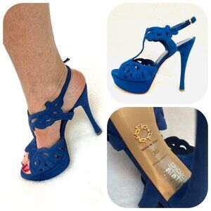 Carlo Pazolini Made in Italy Suede platform pump 6